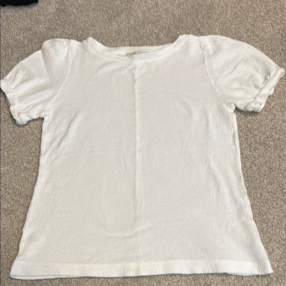 LOFT Petites Soft White Knit Top